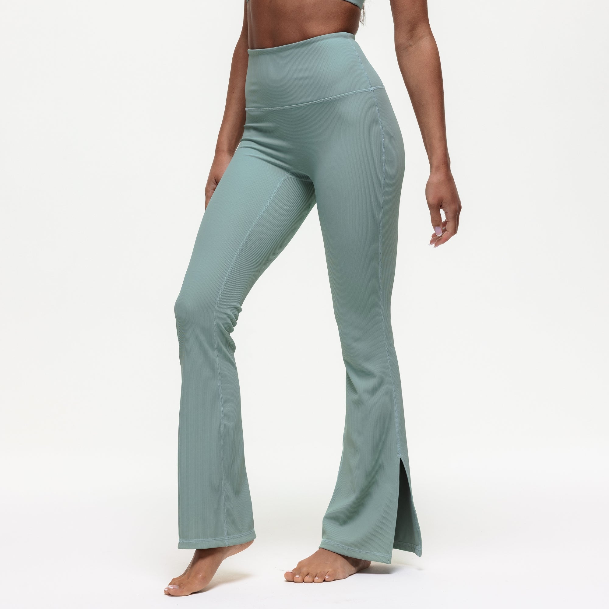 Maya Ribbed Flare Leggings - Seamoss