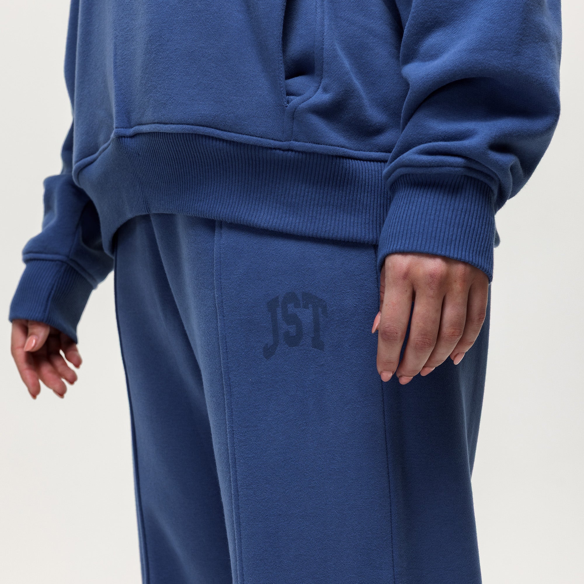 Throw On Open Hem Joggers - Vintage Indigo