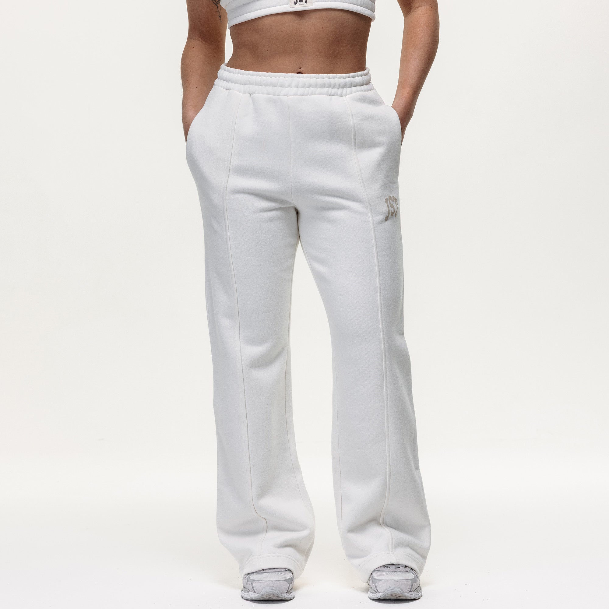 Throw On Open Hem Joggers - Vintage Stone