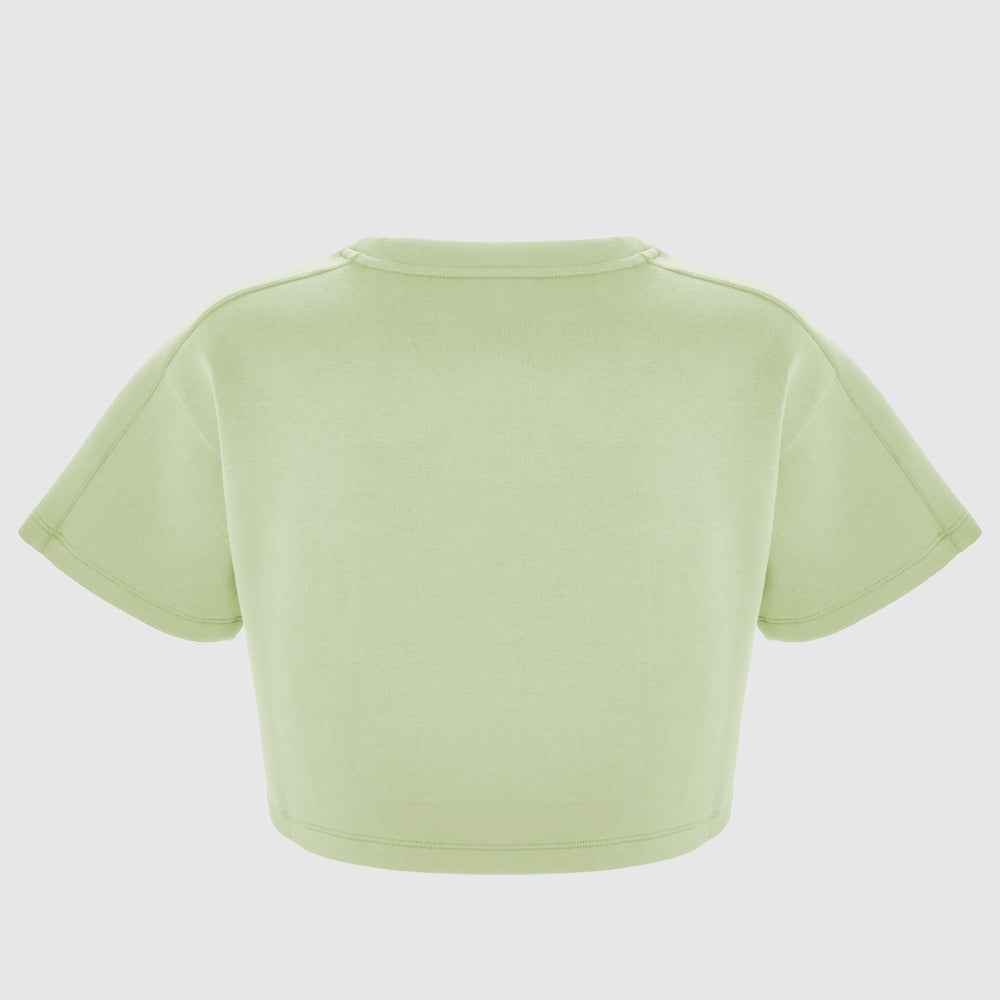 Lime Green Oversized Athletic Cropped Tonal T-Shirt