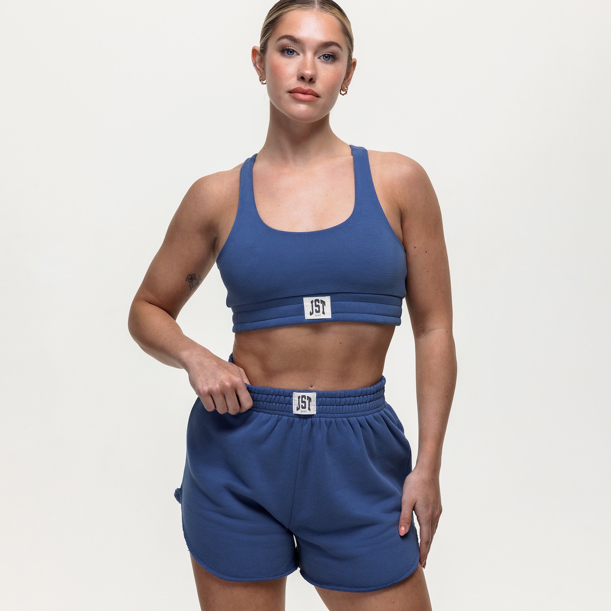 Timeout Sweatshirt Bralette - Vintage Indigo