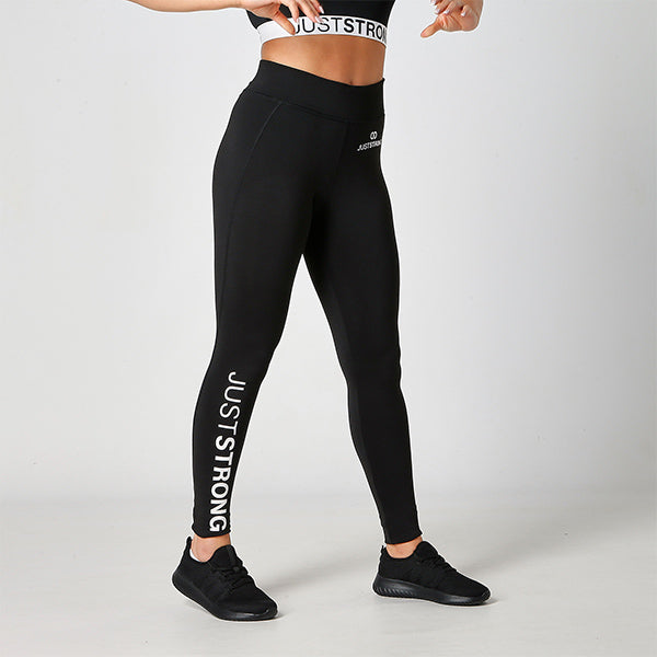Jet Black Just Strong Leggings