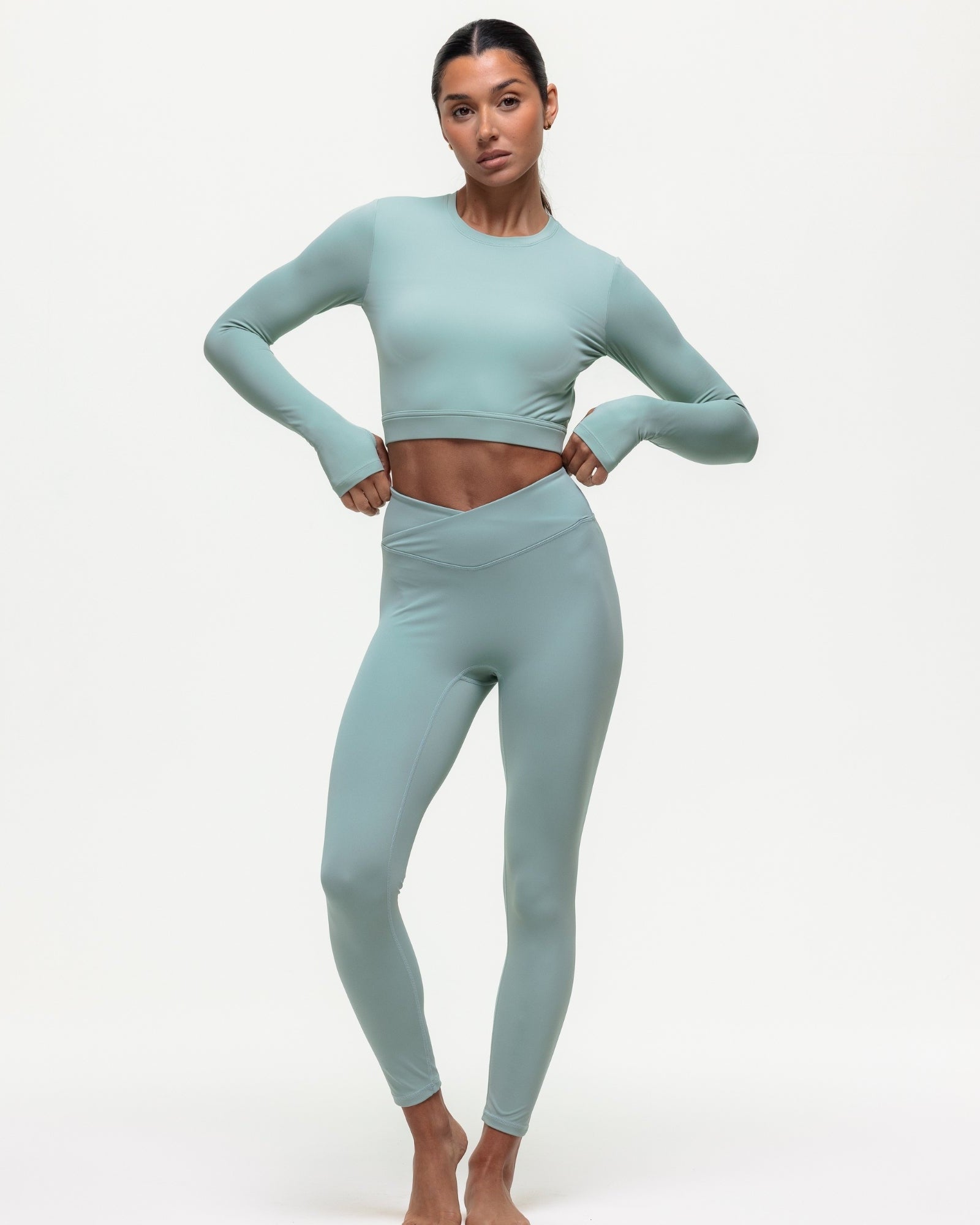 Karma Long Sleeve Crop Top - Seamoss