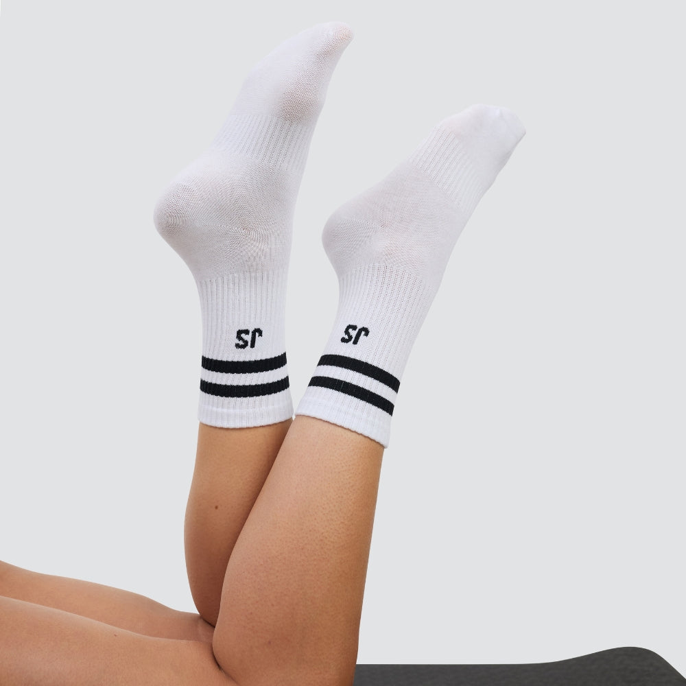 Ivory White Athletic Socks (3 pack)