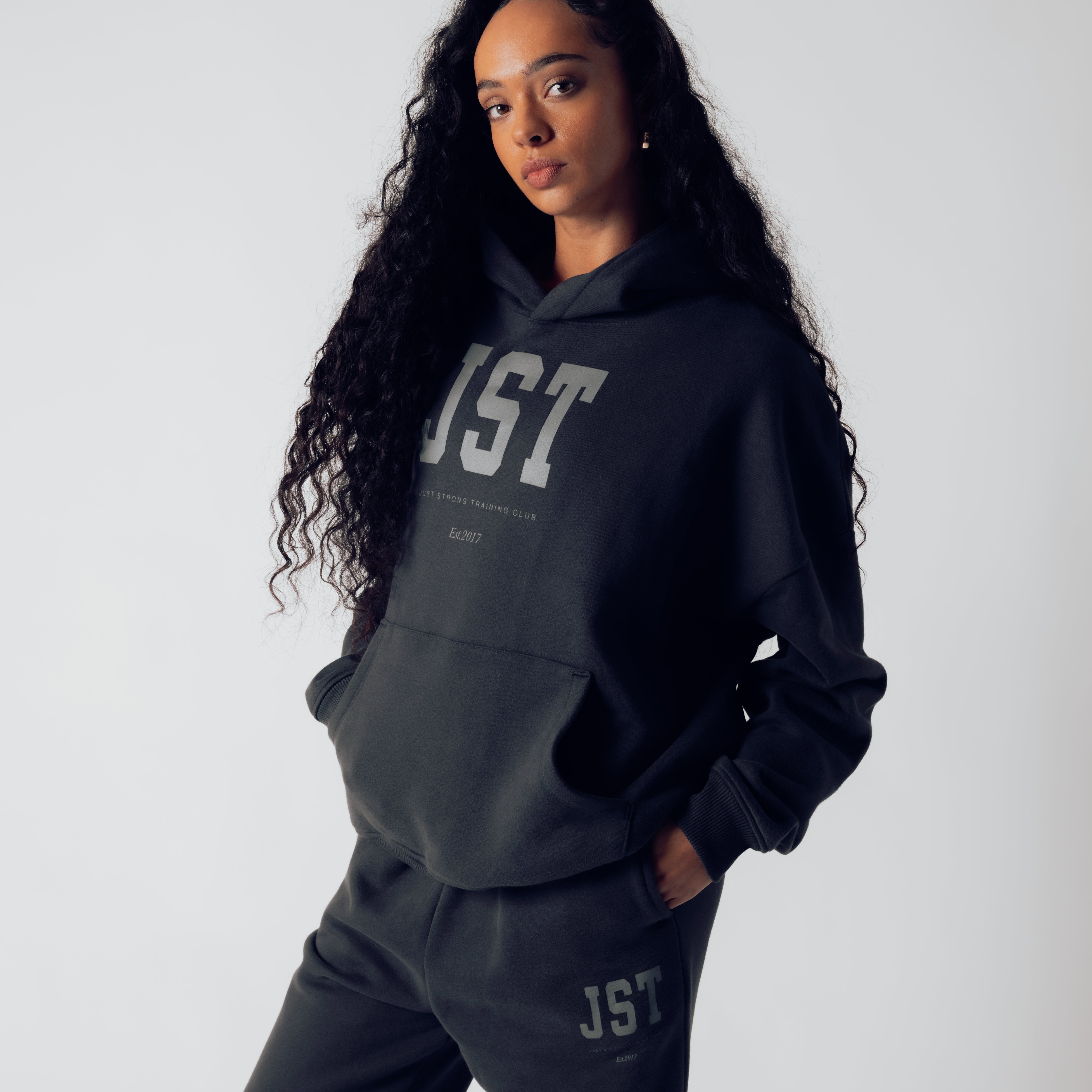 Training Club Oversized Hoodie - Washed Black