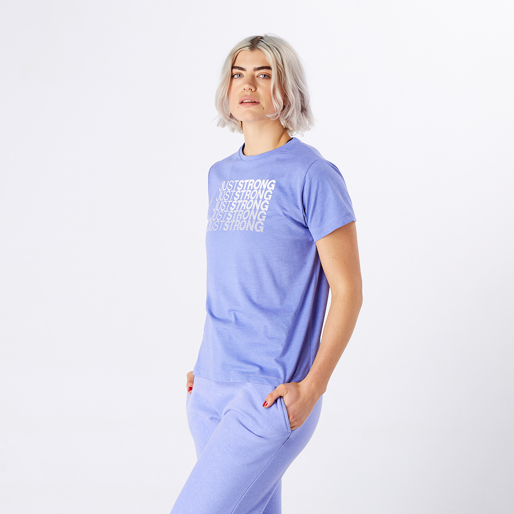 Blue Iris Marl Fade Graphic Tee